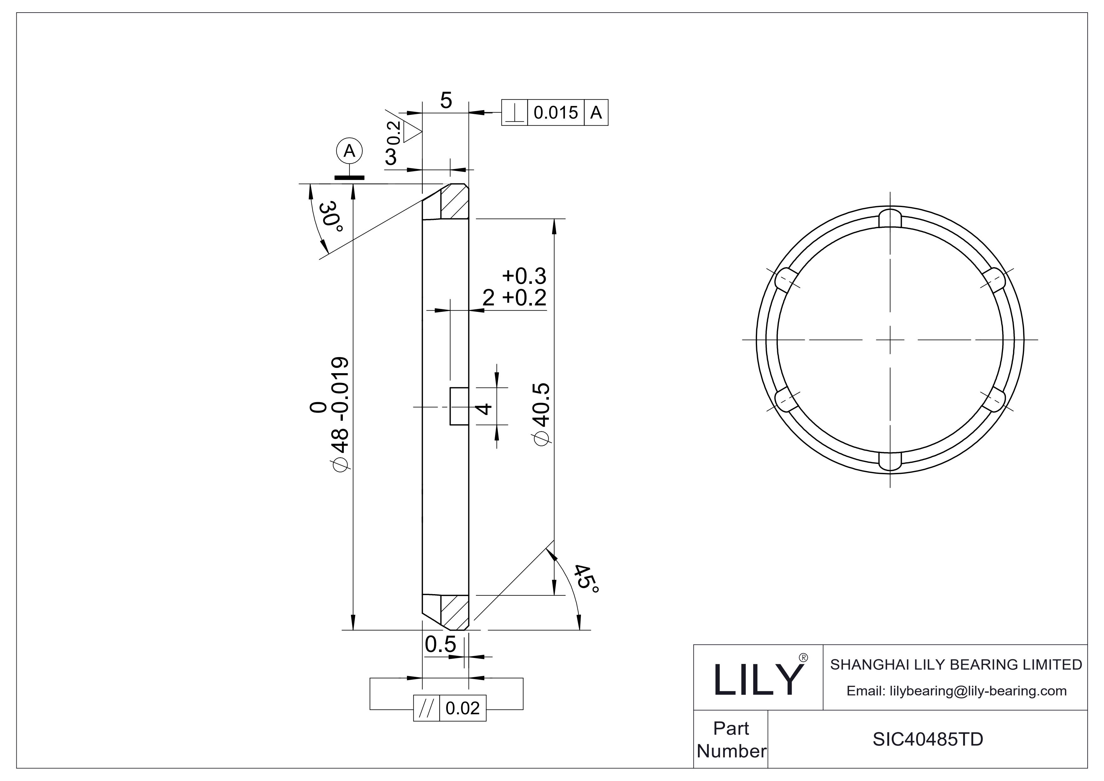 SIC40485TD Silicon Carbide (Sic) Components cad drawing